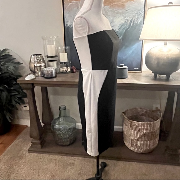 🖤🤍 VENUS Sexy Strapless Black & White Cocktail Dress Curve-Hugging Size 8 🔥 - Picture 6 of 15